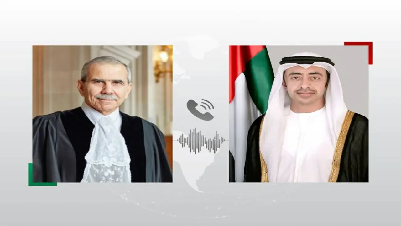 عبدالله بن زايد يعبّر عن دعمهم لسيادة لبنان في الاتفاق الإطاري